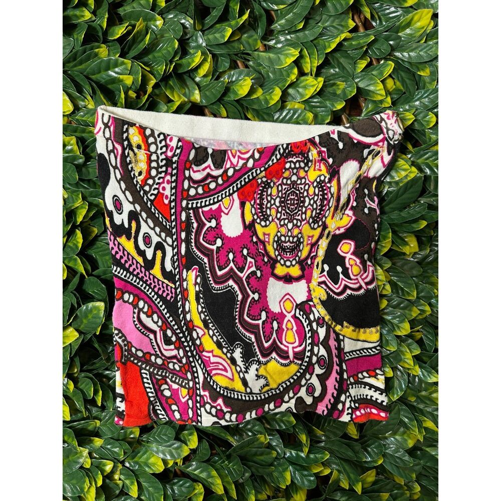 Y2k Cache Strapless Beaded Multicolor Top Size Sm… - image 4